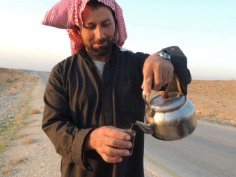 Bedouin shepherd near Mount Nebo in Jordan