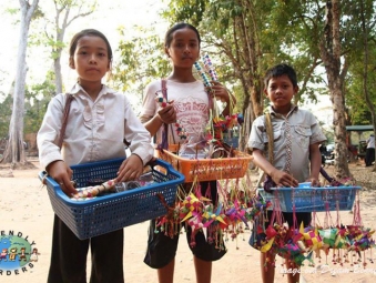Cambodian Kids Selling Goods