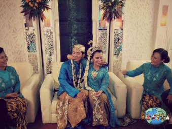 Sundanese couple during wedding ceremony in Garut, West Java Province of Indonesia