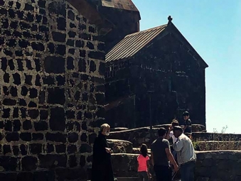 Armenian priest in Sevanavank Monastery, Gegharkunik Province, Armenia