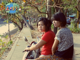 Girls on a motorcycle, Krabi